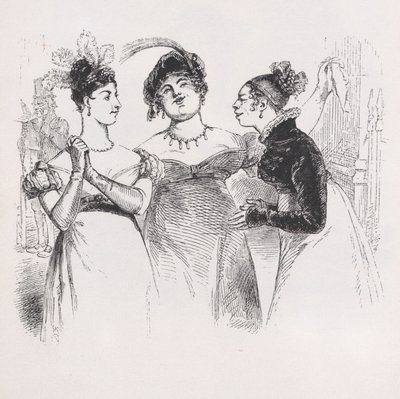 The Opinion of these Dames from The Complete Works of Béranger, 1836. av Jean Ignace Isidore Gérard