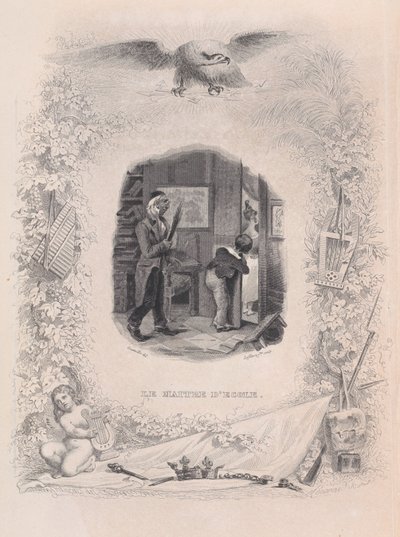 Skolemesteren fra The Songs of Béranger, 1829. av Jean Ignace Isidore Gérard