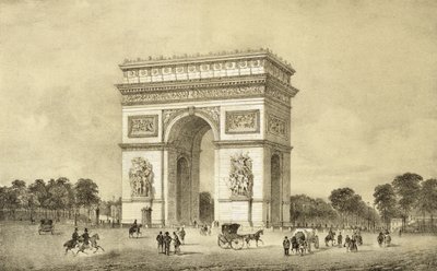 Triumfbuen, Paris, gravert av Auguste Bry av Jean Jacottet