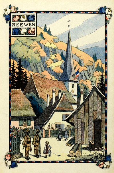 Das dreifarbige Paradies: Seewen 1918 von Jean-Jacques (1873-1951) Waltz