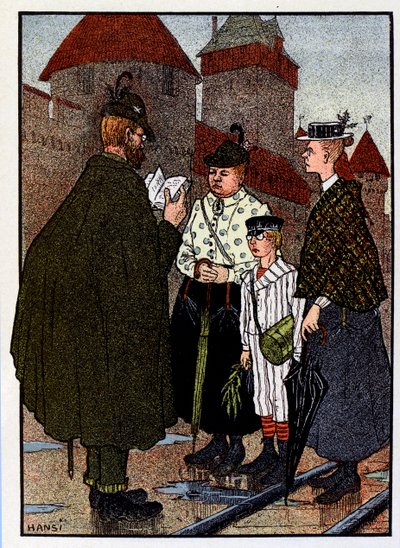 Vogesen Bilder; Besuch des Schlosses von Jean-Jacques (1873-1951) Waltz