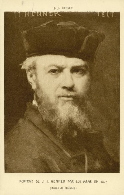 Selvportrett av Jean-Jacques Henner, fransk kunstner av Jean Jacques (after) Henner