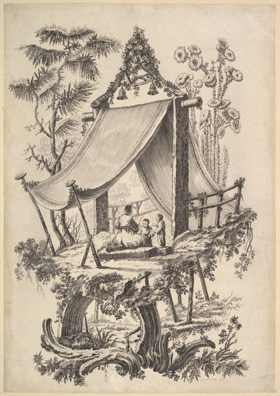 Trehytte, 1773. av Jean Jacques Avril