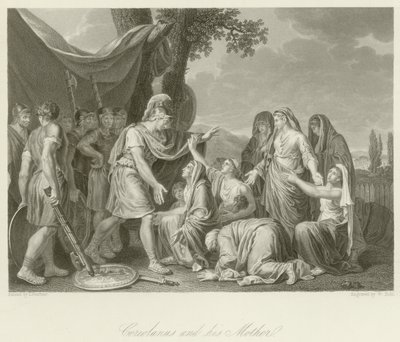 Coriolanus og moren hans av Jean Jacques Francois Lebarbier