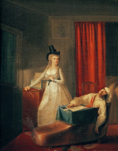 Mordet på Marat av Jean Jacques Hauer