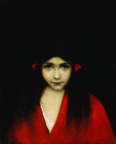 Hodet til en jente, av Jean Jacques Henner