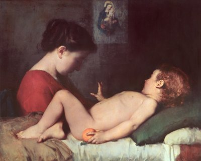 The Awakening Child av Jean Jacques Henner