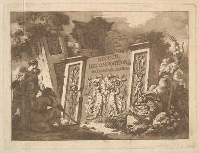Frontispice, fra Recueil de Compositions par Lagrenée Le Jeune Collection of Compositio..., 1782. av Jean Jacques Lagrenee