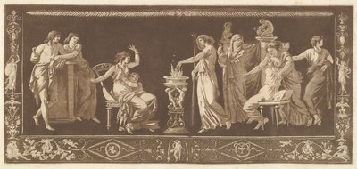 Scene of Sacrifice Antique Sacrifice, fra Collection of Different Compositions Fries and..., 1784. av Jean Jacques Lagrenee