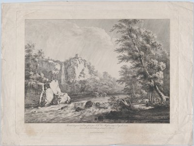 Bjørketre revet opp av en storm, 1809. av Jean Jacques de Boissieu