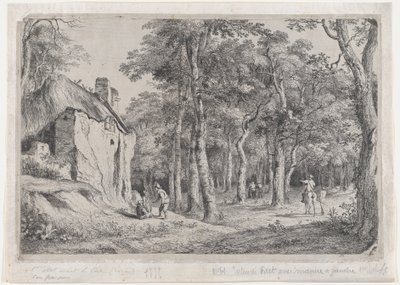Hytte ved inngangen til en skog, 1772. av Jean Jacques de Boissieu