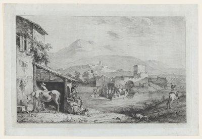 Garigliano-passasjen Italia, 1793. av Jean Jacques de Boissieu