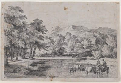 Landskap etter Fouquières, 1772. av Jean Jacques de Boissieu