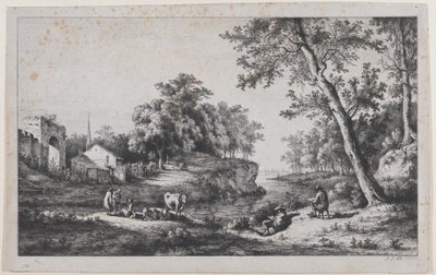 Landskap ved Ambronay, 1796. av Jean Jacques de Boissieu