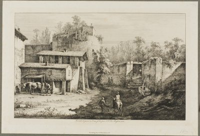 Landskap med rytter og smed av Jean Jacques de Boissieu