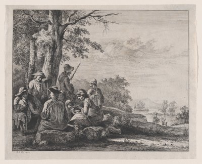 Bønder hviler, 1803. av Jean Jacques de Boissieu