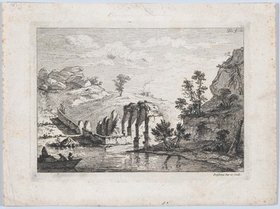 Ruiner av en akvedukt, 1763. av Jean Jacques de Boissieu
