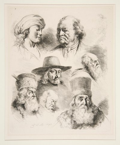 Syv portretthoder av Jean Jacques de Boissieu
