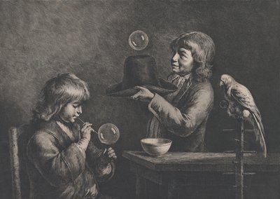 Såpebobler, 1799. av Jean Jacques de Boissieu