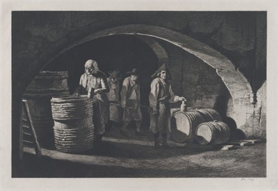 The Coopers, reproduksjon fra slutten av 1800-tallet av originalen fra 1790. av Jean Jacques de Boissieu