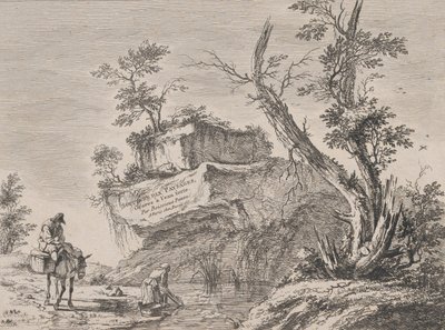 Tittelside til en serie med ti landskap, 1763. av Jean Jacques de Boissieu