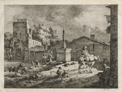 Utsikt over Saint-Andeol, 1774. av Jean Jacques de Boissieu