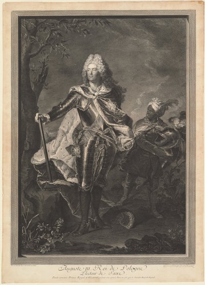 Augustus III. Konge av Polen av Jean Joseph Balechou after Hyacinthe Rigaud