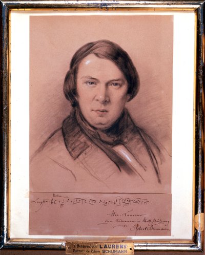 Robert Schumann , tysk komponist, midten av 1800-tallet av Jean Joseph Bonaventure Laurens