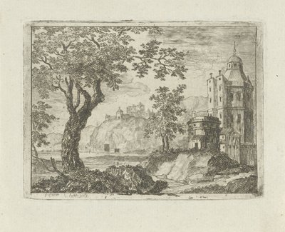 Tårn i et landskap av Jean Joseph Hanson