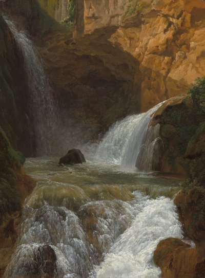 Utsikt over fossene ved Tivoli, 1788. av Jean Joseph Xavier Bidauld