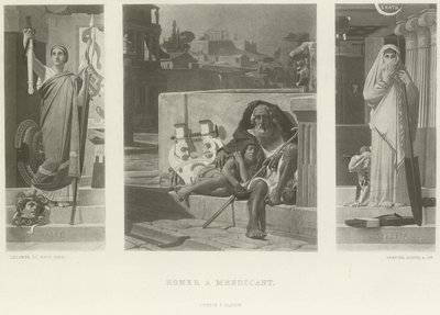 Homer en bøller (gravyr) av Jean Jules Antoine Lecomte du Nouy