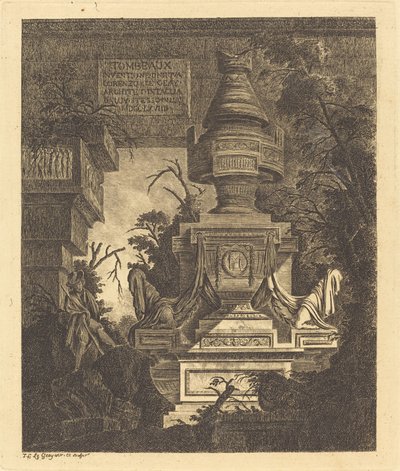 Frontispice for "Views of Tombs" av Jean Laurent Legeay