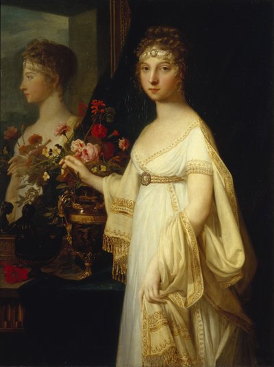 Portrett av keiserinne Elizabeth Alexeievna, prinsesse Louise av Baden 1779-1826, 1802 av Jean Laurent Monnier