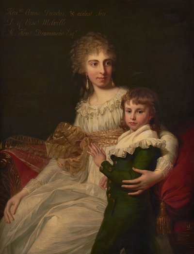 Portrett av Hon. Fru Henry Drummond med sønnen, Henry (olje på lerret) av Jean Laurent Mosnier