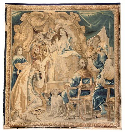 Brussel-teppe fra et sett på seks, ca. 1650 (ull og silke) av Jean Le and Eggermans Daniel II Clerc