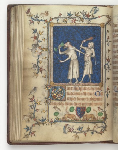 Bønneboken til Bonne av Luxembourg, hertuginne av Normandie f.83v, før 1349 (manuskript) av Jean Le and workshop Noir