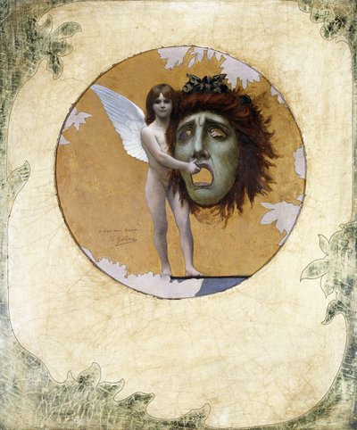 En Putto med en maske av Jean Leon Gerome