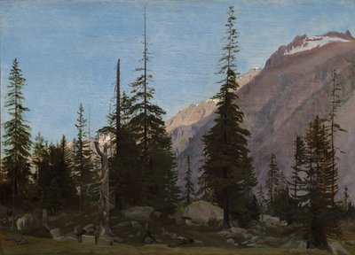 Alpint landskap: The Handegg, Sveits av Jean Leon Gerome