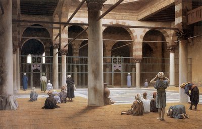 Interieur de mosquee en 1870 av Jean Leon Gerome minnekunstgalleri ved universitetet i Rochester av Jean Leon Gerome