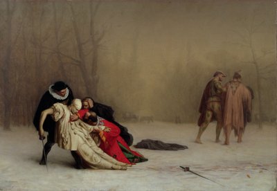 Duellen etter maskeraden av Jean Leon Gerome