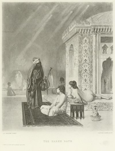 Haremsbadet (gravyr) av Jean Leon Gerome