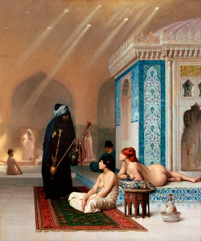 The pool of the Harem - Pool in a Harem av Jean Leon Gerome