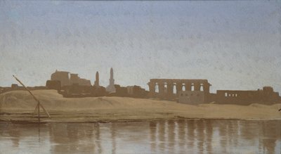 Utsikt over Nilen ved Luxor, 1857 av Jean Leon Gerome