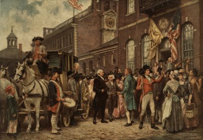 Washingtons innvielse i Philadelphia, ca. 1930 av Jean Leon Gerome Ferris