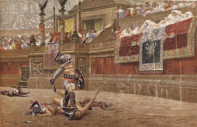 Gladiatorene av Jean Leon after Gerome