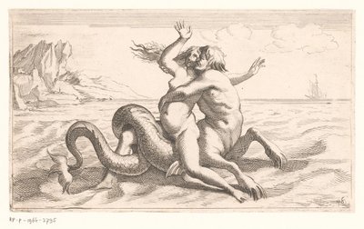 Triton kidnapper en kvinne av Jean Lepautre (attributed to)