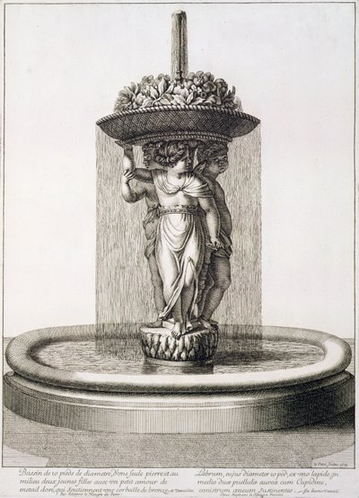 Design for en fontene, 1673 av Jean Lepautre