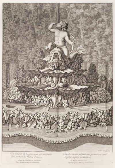 Fontene med amor av Gaspar Marcy i Versailles, 1676 av Jean Lepautre