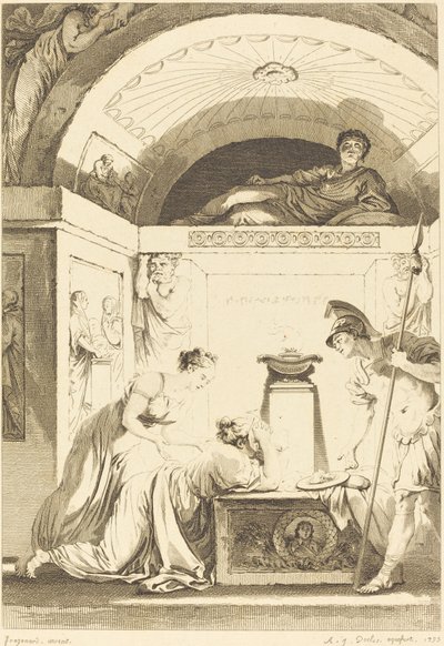 Matronen i Efesos av Jean Louis Delignon and Antoine Jean Duclos after Jean Honoré Fragonard