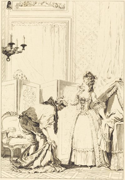 Den slåtte og fornøyde hanhanren av Jean Louis Delignon and Antoine Jean Duclos after Jean Honoré Fragonard